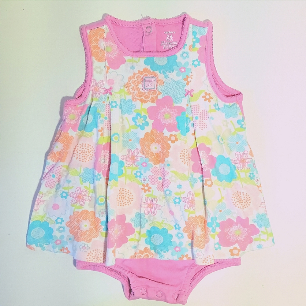 Carter's Beach Girl Colorful Floral One Piece